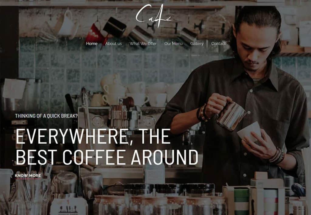 Cafe Website Template